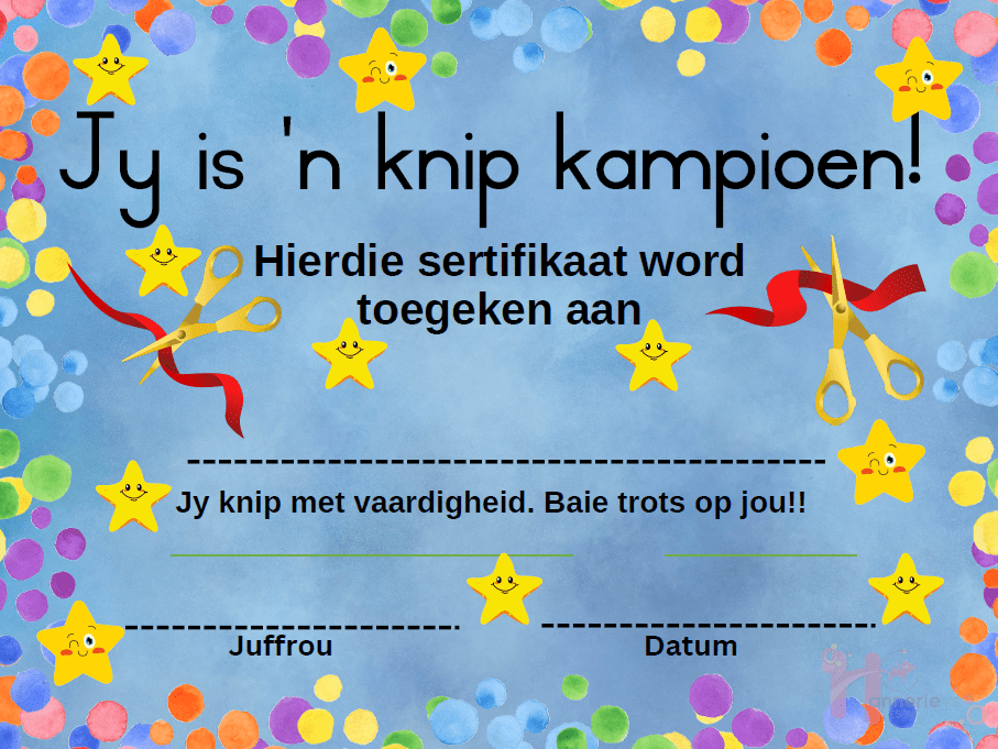Knip Sertifikaat Afr en Eng